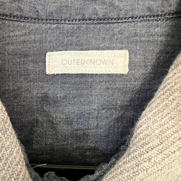 Outerknown blanket shirt dress Heather grey NWT szM - Picture 4 of 5